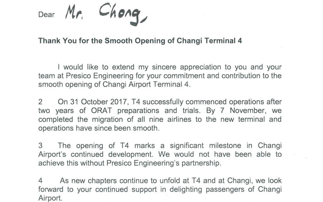 T4 – Appreciation Letter from CAG